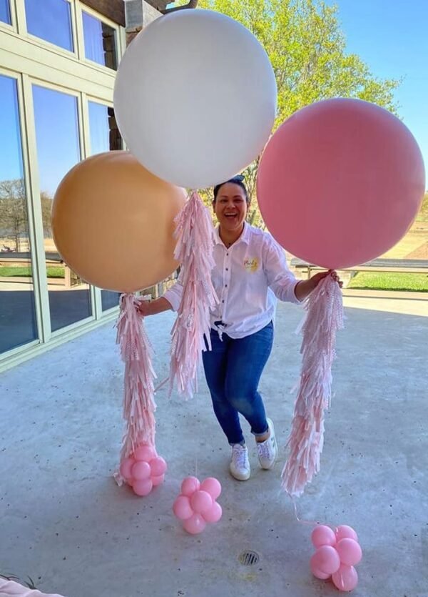 Jumbo balloons with pompoms for any type of event