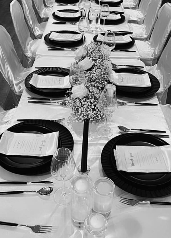 Table Decor Black and White